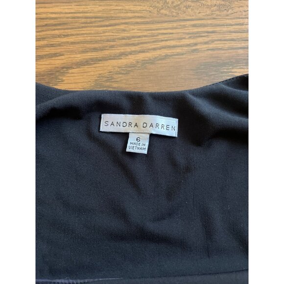 Sandra Darren black white sleeveless dress size 6 - Picture 3 of 7